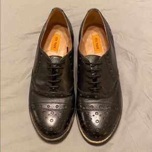 Miz Mooz Black Leather Oxford Lace Up Shoes Size 8